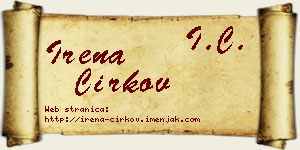 Irena Ćirkov vizit kartica
